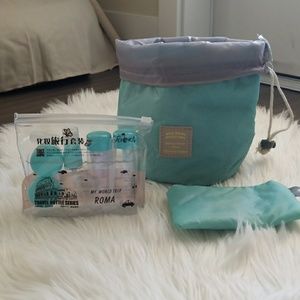 Toiletries / Cosmetics Organizer w/ travel bottles